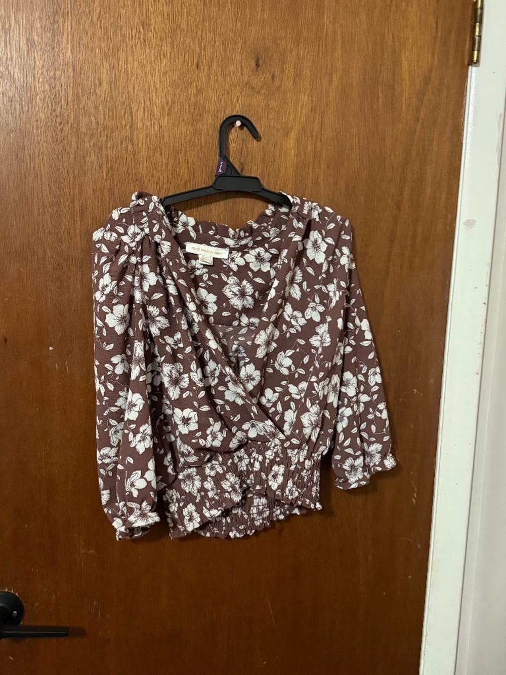 Brown floral top